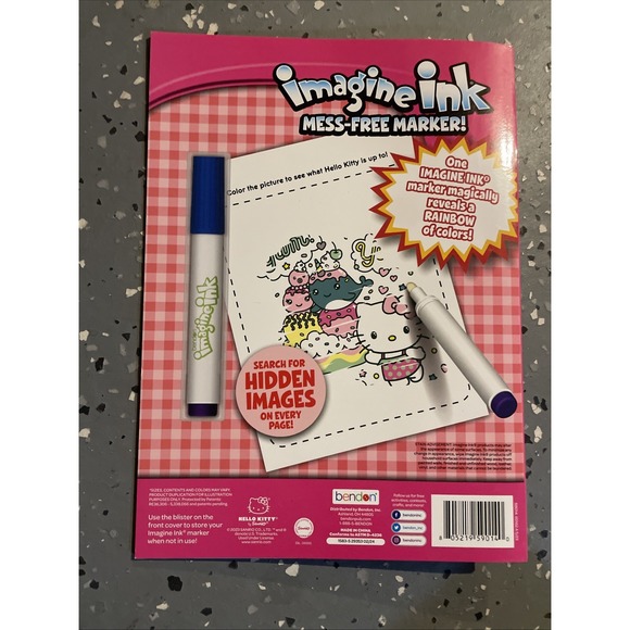 Hello Kitty 16 Page Imagine Ink Coloring Book Full Size Mess Free Marker Ages 3+ - Picture 2 of 2